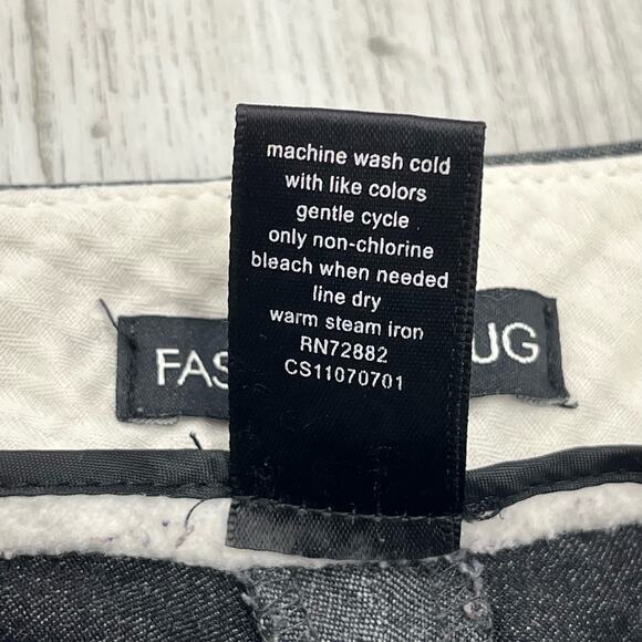 Fashion Bug Y2K Gray Mid Rise Straight Wide leg Work Dress Hemmed Pants 4 - Picture 6 of 13